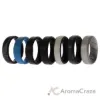 Picture of Silicone Wedding BR Step Ring Set - Metal by ROQ for Men - 7 x 14 mm Ring