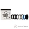 Picture of Silicone Wedding BR Step Ring Set - Metal by ROQ for Men - 7 x 15 mm Ring