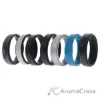 Picture of Silicone Wedding BR Step Ring Set - Metal by ROQ for Men - 7 x 16 mm Ring
