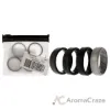 Picture of Silicone Wedding BR Step Ring Set - Black-Camo by ROQ for Men - 4 x 13 mm Ring