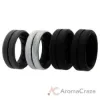 Picture of Silicone Wedding BR Middle Line Ring Set - Marble by ROQ for Men - 4 x 7 mm Ring