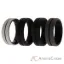 Picture of Silicone Wedding BR Middle Line Ring Set - Marble by ROQ for Men - 4 x 12 mm Ring