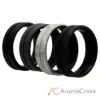 Picture of Silicone Wedding BR Middle Line Ring Set - Marble by ROQ for Men - 4 x 14 mm Ring