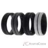 Picture of Silicone Wedding BR Middle Line Ring Set - Marble by ROQ for Men - 4 x 15 mm Ring