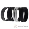 Picture of Silicone Wedding BR Middle Line Ring Set - Marble by ROQ for Men - 4 x 16 mm Ring