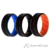 Picture of Silicone Wedding BR Middle Line Ring Set - MultiColor by ROQ for Men - 3 x 8 mm Ring