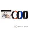 Picture of Silicone Wedding BR Middle Line Ring Set - MultiColor by ROQ for Men - 3 x 12 mm Ring