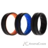 Picture of Silicone Wedding BR Middle Line Ring Set - MultiColor by ROQ for Men - 3 x 12 mm Ring