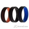 Picture of Silicone Wedding BR Middle Line Ring Set - MultiColor by ROQ for Men - 3 x 15 mm Ring