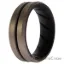 Picture of Silicone Wedding BR Middle Line Ring - Black-Silver by ROQ for Men - 10 mm Ring