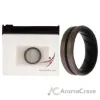 Picture of Silicone Wedding BR Middle Line Ring - Black-Silver by ROQ for Men - 11 mm Ring