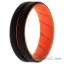 Picture of Silicone Wedding BR Middle Line Ring - Orange-Black by ROQ for Men - 15 mm Ring