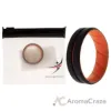 Picture of Silicone Wedding BR Middle Line Ring - Orange-Black by ROQ for Men - 16 mm Ring