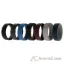 Picture of Silicone Wedding BR 8mm Edge Ring Set - Black by ROQ for Men - 7 x 11 mm Ring