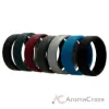 Picture of Silicone Wedding BR 8mm Edge Ring Set - Black by ROQ for Men - 7 x 12 mm Ring