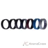 Picture of Silicone Wedding BR 8mm Edge Ring Set - Black by ROQ for Men - 7 x 13 mm Ring