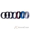 Picture of Silicone Wedding BR 8mm Edge Ring Set - Black by ROQ for Men - 7 x 15 mm Ring