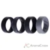 Picture of Silicone Wedding BR 8mm Edge Ring Set - Black-Camo by ROQ for Men - 4 x 7 mm Ring