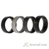 Picture of Silicone Wedding BR 8mm Edge Ring Set - Black-Camo by ROQ for Men - 4 x 9 mm Ring