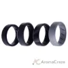 Picture of Silicone Wedding BR 8mm Edge Ring Set - Black-Camo by ROQ for Men - 4 x 11 mm Ring