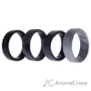 Picture of Silicone Wedding BR 8mm Edge Ring Set - Black-Camo by ROQ for Men - 4 x 12 mm Ring