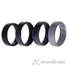 Picture of Silicone Wedding BR 8mm Edge Ring Set - Black-Camo by ROQ for Men - 4 x 13 mm Ring