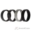 Picture of Silicone Wedding BR 8mm Edge Ring Set - Black-Camo by ROQ for Men - 4 x 16 mm Ring