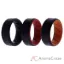 Picture of Silicone Wedding BR 8mm Edge Ring Set - MultiColor by ROQ for Men - 3 x 7 mm Ring