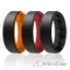 Picture of Silicone Wedding BR 8mm Edge Ring Set - MultiColor by ROQ for Men - 3 x 8 mm Ring