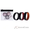 Picture of Silicone Wedding BR 8mm Edge Ring Set - MultiColor by ROQ for Men - 3 x 11 mm Ring