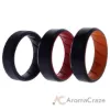 Picture of Silicone Wedding BR 8mm Edge Ring Set - MultiColor by ROQ for Men - 3 x 11 mm Ring