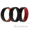 Picture of Silicone Wedding BR 8mm Edge Ring Set - MultiColor by ROQ for Men - 3 x 12 mm Ring