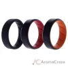 Picture of Silicone Wedding BR 8mm Edge Ring Set - MultiColor by ROQ for Men - 3 x 15 mm Ring