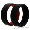 Picture of Silicone Wedding BR 8mm Edge Ring Set - Black-Red by ROQ for Men - 2 x 8 mm Ring
