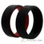 Picture of Silicone Wedding BR 8mm Edge Ring Set - Black-Red by ROQ for Men - 2 x 8 mm Ring