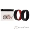 Picture of Silicone Wedding BR 8mm Edge Ring Set - Black-Red by ROQ for Men - 2 x 9 mm Ring