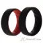 Picture of Silicone Wedding BR 8mm Edge Ring Set - Black-Red by ROQ for Men - 2 x 10 mm Ring