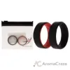 Picture of Silicone Wedding BR 8mm Edge Ring Set - Black-Red by ROQ for Men - 2 x 11 mm Ring