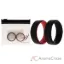 Picture of Silicone Wedding BR 8mm Edge Ring Set - Black-Red by ROQ for Men - 2 x 11 mm Ring