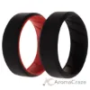 Picture of Silicone Wedding BR 8mm Edge Ring Set - Black-Red by ROQ for Men - 2 x 11 mm Ring