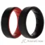 Picture of Silicone Wedding BR 8mm Edge Ring Set - Black-Red by ROQ for Men - 2 x 12 mm Ring