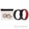 Picture of Silicone Wedding BR 8mm Edge Ring Set - Black-Red by ROQ for Men - 2 x 13 mm Ring
