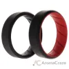Picture of Silicone Wedding BR 8mm Edge Ring Set - Black-Red by ROQ for Men - 2 x 13 mm Ring