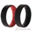 Picture of Silicone Wedding BR 8mm Edge Ring Set - Black-Red by ROQ for Men - 2 x 14 mm Ring