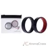 Picture of Silicone Wedding BR 8mm Edge Ring Set - Black-Red by ROQ for Men - 2 x 16 mm Ring