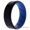 Picture of Silicone Wedding BR 8mm Edge Ring - Light-Blue-Black by ROQ for Men - 10 mm Ring