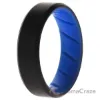Picture of Silicone Wedding BR 8mm Edge Ring - Light-Blue-Black by ROQ for Men - 16 mm Ring