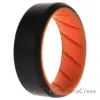 Picture of Silicone Wedding BR 8mm Edge Ring - Orange-Black by ROQ for Men - 7 mm Ring