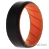 Picture of Silicone Wedding BR 8mm Edge Ring - Orange-Black by ROQ for Men - 8 mm Ring