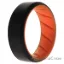 Picture of Silicone Wedding BR 8mm Edge Ring - Orange-Black by ROQ for Men - 9 mm Ring